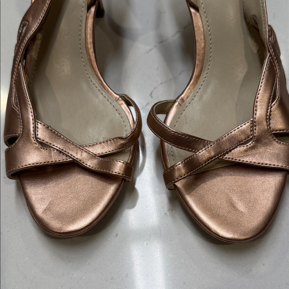 Naturalizer Rose Gold Strappy Heels Sz8 Never Worn - Picture 3 of 8